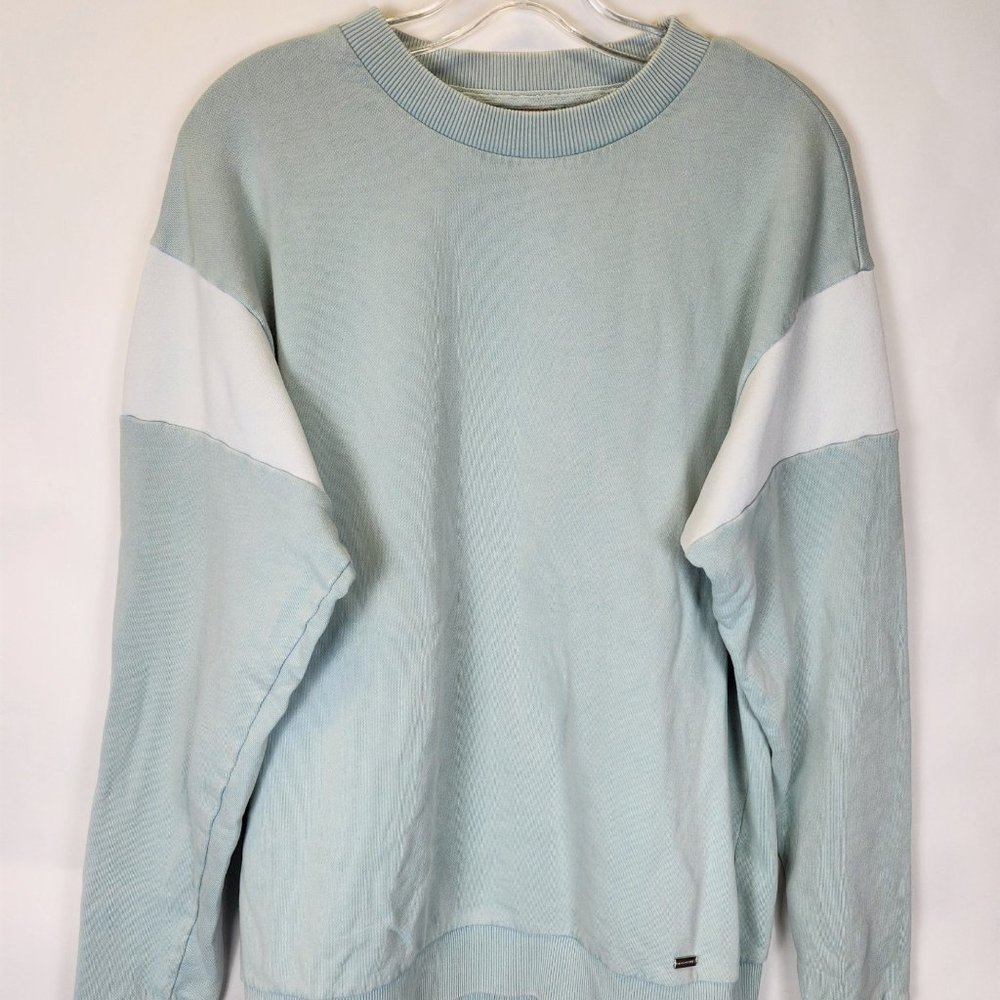 Hugo Boss Men's Light Green Crewneck Pullover Sweater Sweatshirt, Size Medium